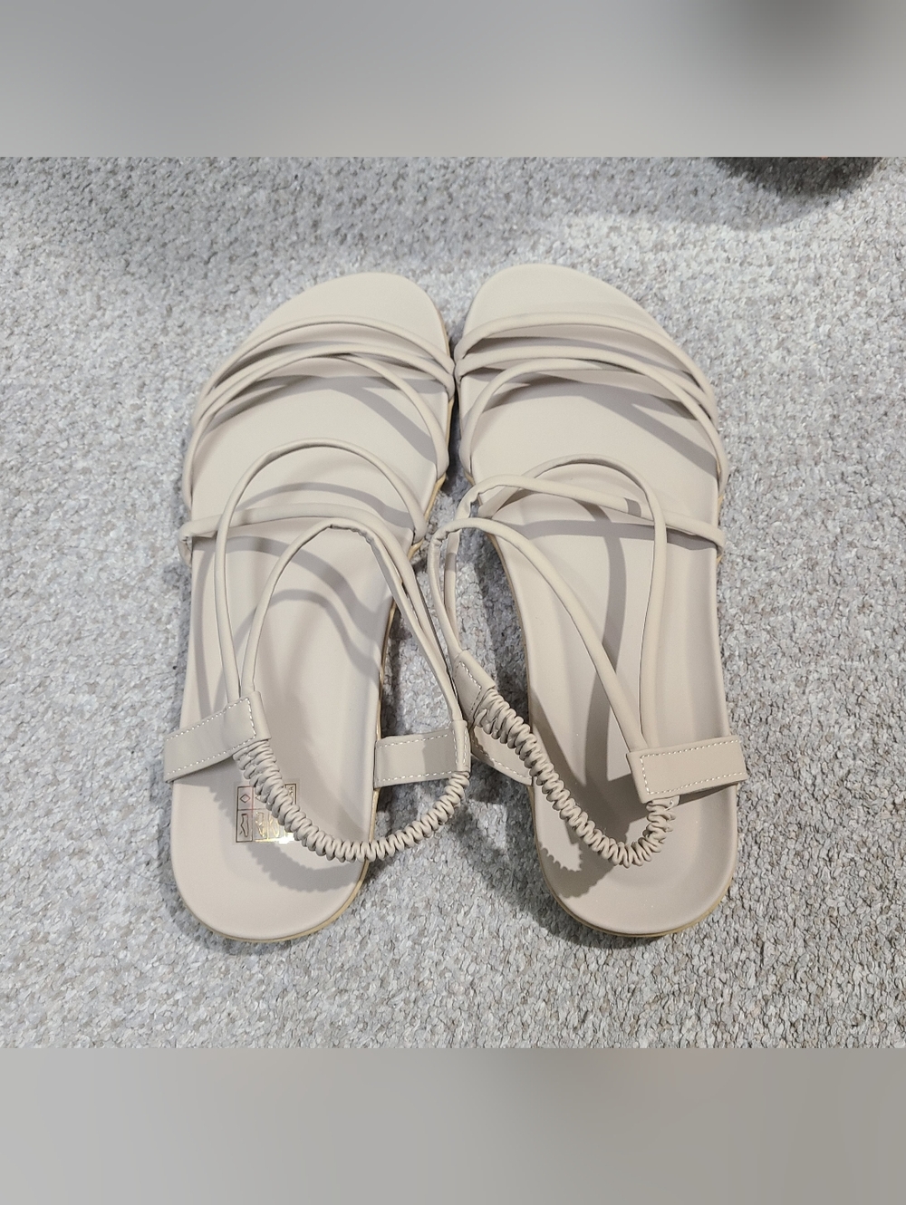 Strappy Slingback Sandals for Women - Cream